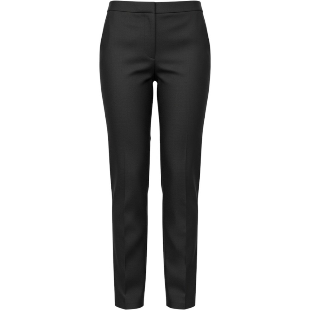 Talbots Womens Black Straight Leg Dress Pants Ankle Zip Career Trousers Size 6